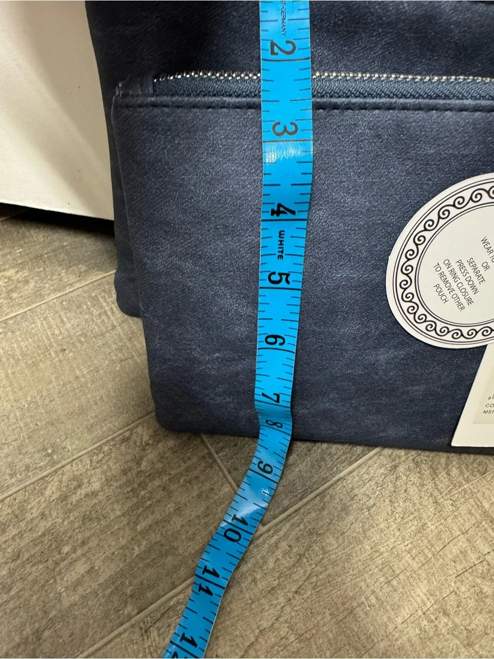 Women’s Indigo Denim Double Zip Wristlet Pouch Slim Wallet Bag Wrist StrapTravel